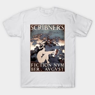 SCRIBNER'S FICTION Number AUGUST 1897 by American Poster Artist  Maxfield Parrish T-Shirt